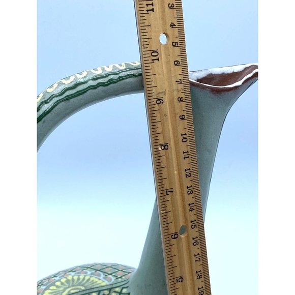 Mexican Barlow Signed Hand Painted Long Necked Pitcher. - Picture 6 of 8